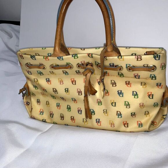 Vintage Y2K Dooney & Bourke Monogram Satchel Dooney & Bourke, genuine leather. - Picture 7 of 12